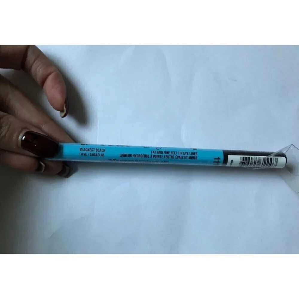 2 Hard Candy Bold & Gorgeous Fat & Fine Felt Tip Eye Liner 1110 Blackest Black